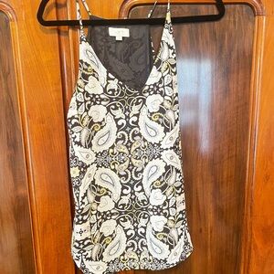 LOFT Monochrome Paisley Tank Top